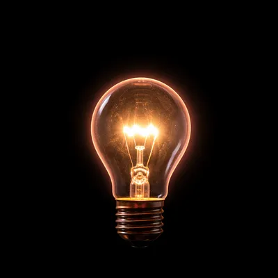 Glowing Lightbulb Business Idea Concept