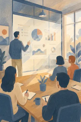 Man Presenting to Team in Conference Room