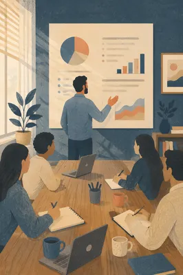 Man Presenting to Team in Conference Room