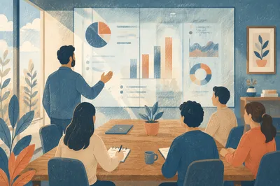 Business Presentation in Modern Conference Room
