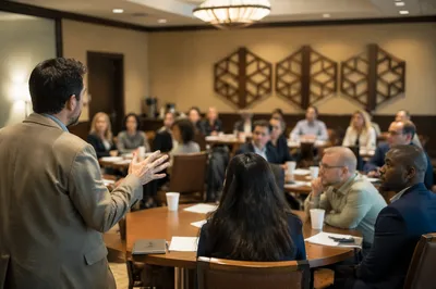 Business Workshop Presenter in Conference Room