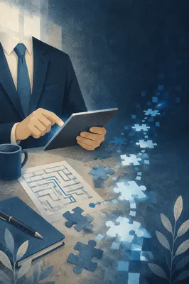Business Maze Puzzle Problem Solving Desk