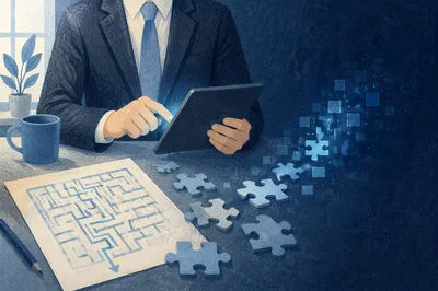 Business Maze Puzzle Problem Solving Desk