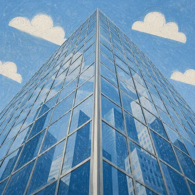 Modern Glass Office Tower Facade