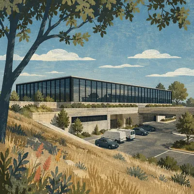 Modern Glass Office Complex Exterior