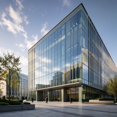 Modern Glass Office Building Exterior