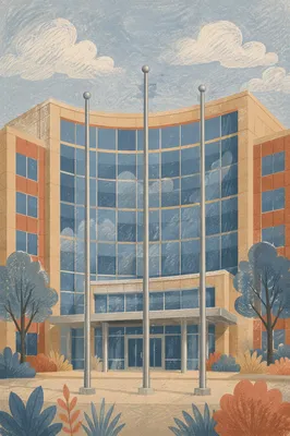 Modern Glass Corporate Office Exterior