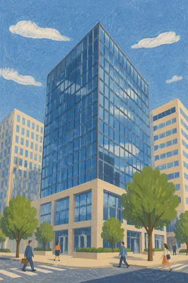 Modern Glass Office Tower Exterior