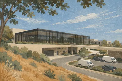 Modern Glass Office Complex Exterior