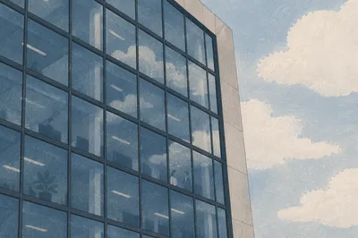 Modern Glass Office Building Facade
