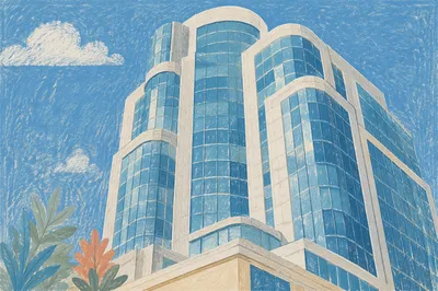 Modern Glass Office Tower Exterior