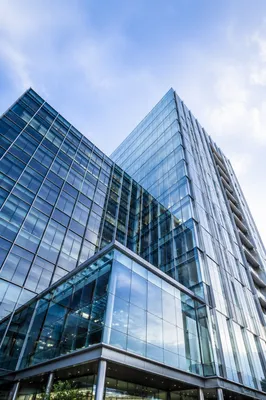 Modern Glass Office Tower Exterior View