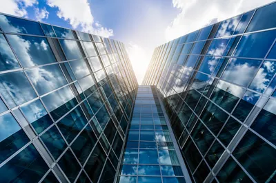 Modern Glass Office Tower Facade