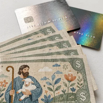 Dollar Bills and Payment Cards Closeup