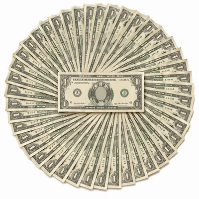 Circular Fan of Dollar Cash Flat Lay