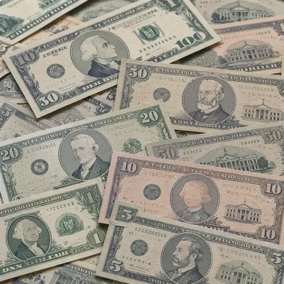 Abstract Dollar Bills Business Finance Flat Lay
