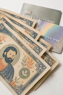 Dollar Bills and Payment Cards Closeup