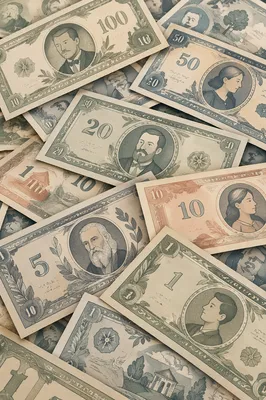 Abstract Dollar Bills Business Finance Flat Lay