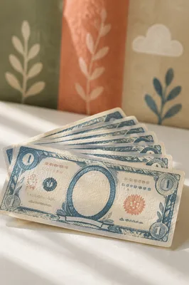 Prop Dollar Bills on White Tabletop