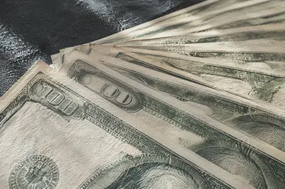 Generic Dollar Bills on Charcoal Fabric