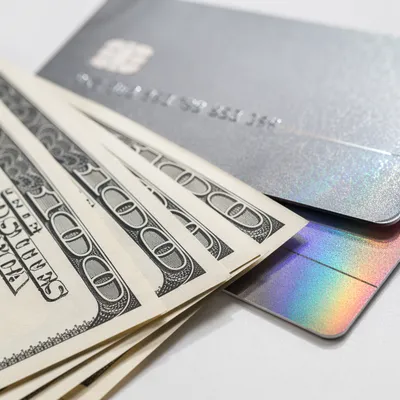 Dollar Bills and Payment Cards Closeup