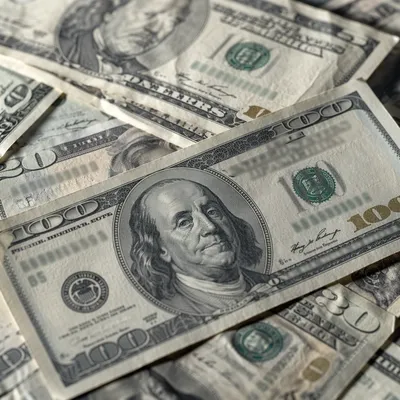 Close-Up Layered Dollar Bills Background