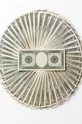 Circular Fan of Dollar Style Cash