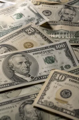 Close-Up Layered Dollar Bills Background