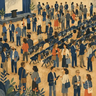 Professional Networking Conference Hall Gathering
