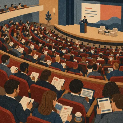 Modern Business Conference Audience Overhead