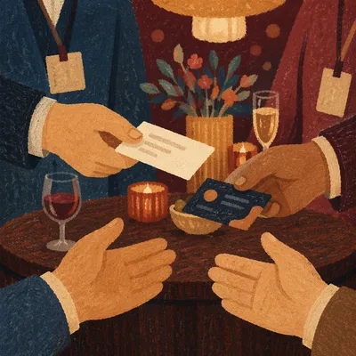 Professional Conference Business Card Exchange