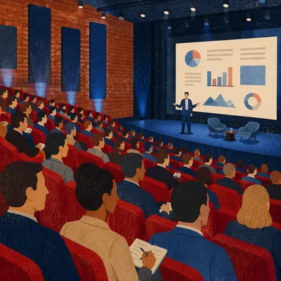 Professional Conference Audience in Modern Auditorium