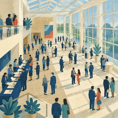 Professional Networking Conference in Glass Atrium