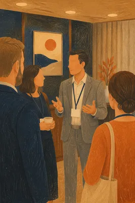 Professional Networking Circle at Business Conference