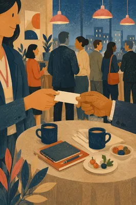 Professional Networking Business Card Exchange