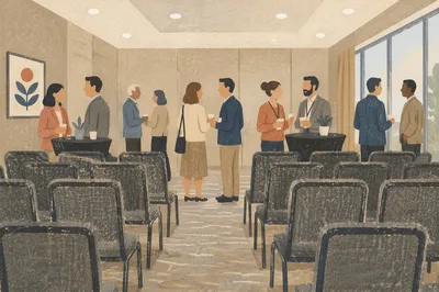Professional Networking Event in Conference Room