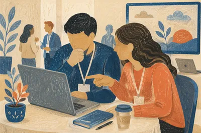 Professional Networking Collaboration at Conference Table