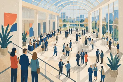 Professional Networking Conference in Glass Atrium