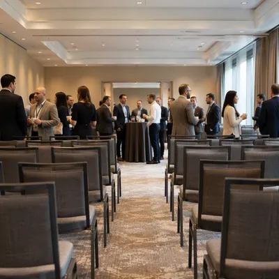 Professional Networking Event in Conference Room