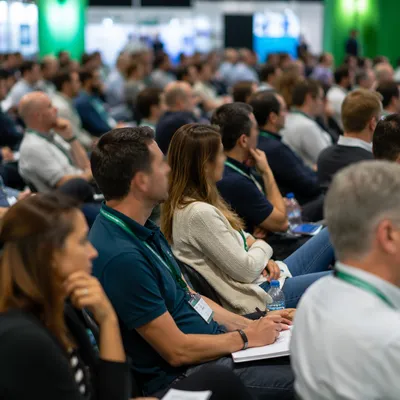 Professional Conference Audience in Modern Event Hall