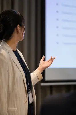 Professional Presenter at Business Conference Stage