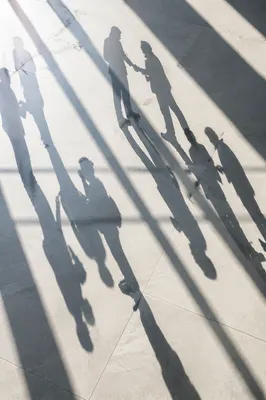 Modern Networking Event Shadows on Conference Floor