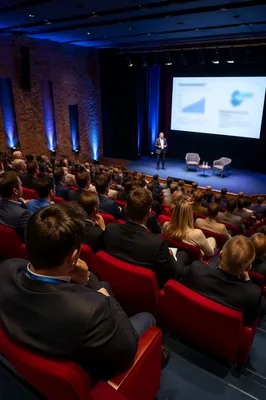 Professional Conference Audience in Modern Auditorium