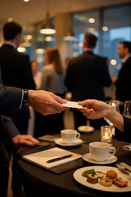 Professional Conference Networking Card Exchange