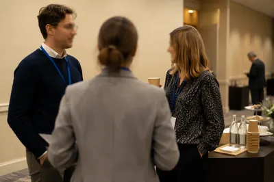 Professional Networking Break at Business Conference