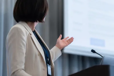 Professional Presenter at Business Conference Stage