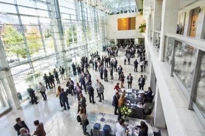 Professional Networking Conference in Modern Atrium