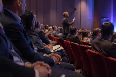 Professional Networking Conference Audience in Auditorium