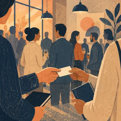 Business Networking Exchange in Warm Lounge