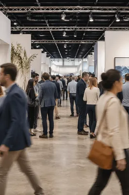 Professional Networking Event in Modern Expo Hall